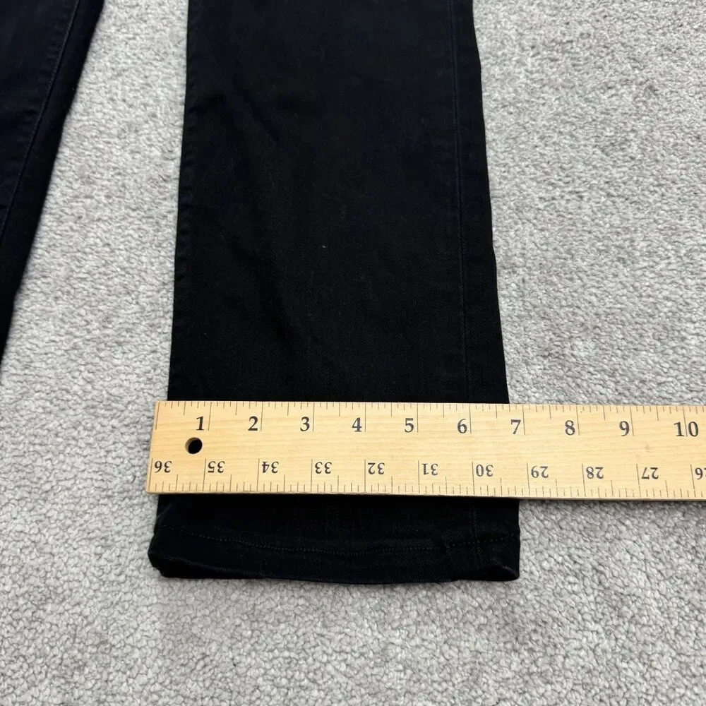 J. Brand Cigarette Leg Shadow Denim Jeans Womens 27 Black Mid Rise Stretch 29x28